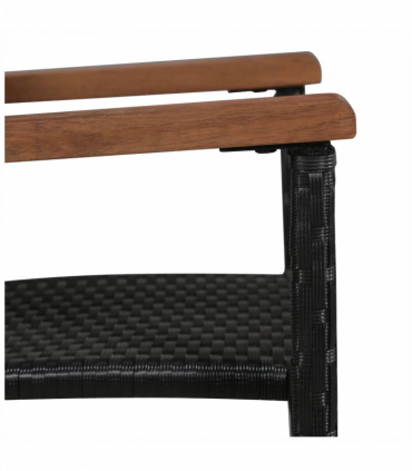 vidaXL 3 Piece Garden Dining Set Black