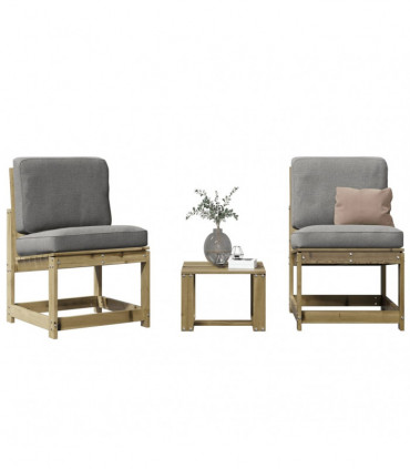 vidaXL 3 Piece Garden Lounge Set Impregnated Wood Pine