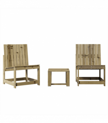 vidaXL 3 Piece Garden Lounge Set Impregnated Wood Pine