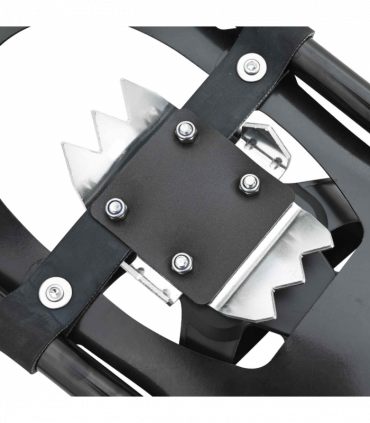 vidaXL 3 in 1 Snowshoes with Hiking Poles Black 21 inches