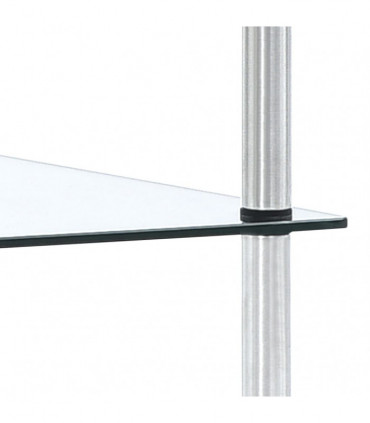 vidaXL 3-Tier Shelf Transparent 40x40x67 cm Tempered Glass