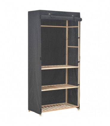 vidaXL 3-Tier Wardrobe Grey 79x40x170 cm Fabric