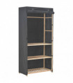 vidaXL 3-Tier Wardrobe Grey 79x40x170 cm Fabric