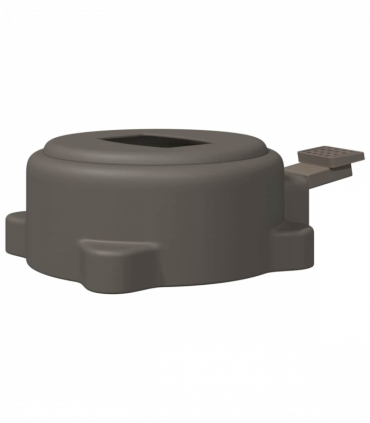 vidaXL 360-Degree Swivel Pedal Silver 21,5 x 14 x 6 cm Steel