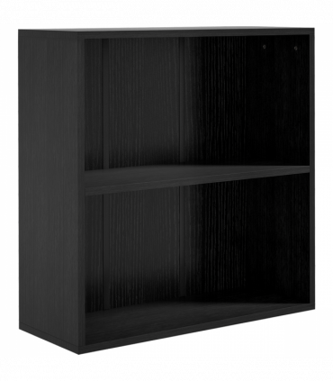 HOMCOM Bookshelf Display Storage Shelf with 2 Compartments for Study Black