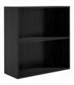 HOMCOM Bookshelf Display Storage Shelf with 2 Compartments for Study Black