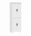 HOMCOM Modern Kitchen Cupboard Storage Cabinet with 4 Shelves, White
