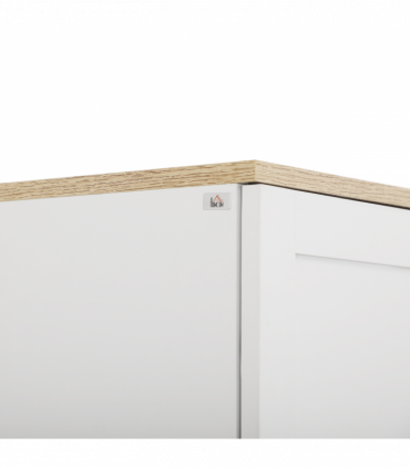 HOMCOM Modern Kitchen Cupboard Storage Cabinet with 4 Shelves, White