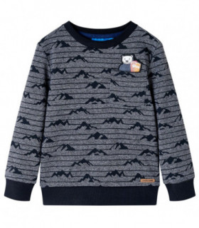Kids' Sweatshirt Navy Melange 140