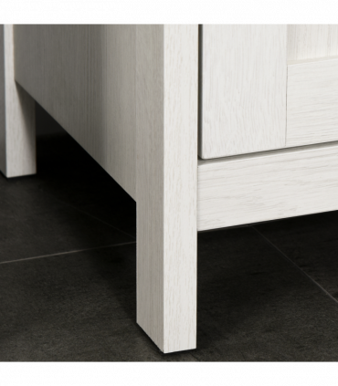 Tall Bathroom Storage Cabinet, Linen Tower with Adjustable Shelf, White