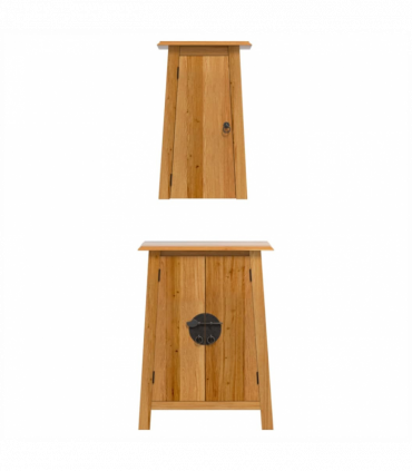 vidaXL 2 Piece Bathroom Furniture Set Solid Wood Pine