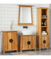 vidaXL 4 Piece Bathroom Furniture Set Solid Wood Pine