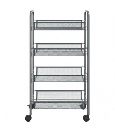 vidaXL 4-Tier Kitchen Trolley Grey 46x26x85 cm Iron