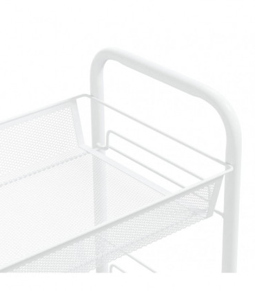 vidaXL 4-Tier Kitchen Trolley White 46x26x85 cm Iron