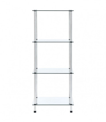 vidaXL 4-Tier Shelf Transparent 40x40x100 cm Tempered Glass