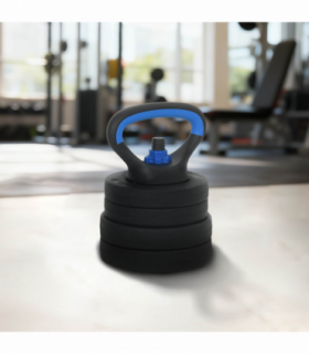 vidaXL 4-in-1 Dumbbell Set Black and Blue 121 x 19.5 x 19.5 cm