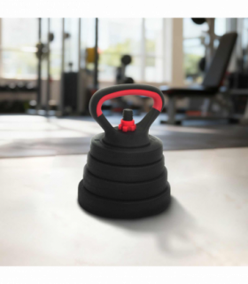 vidaXL 4-in-1 Dumbbell Set Black and Red 121 x 19.5 x 19.5 cm