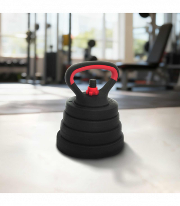 vidaXL 4-in-1 Dumbbell Set Black and Red 121 x 19.5 x 19.5 cm