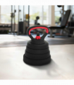 vidaXL 4-in-1 Dumbbell Set Black and Red 121 x 19.5 x 19.5 cm
