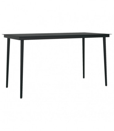 vidaXL 5 Piece Garden Dining Set Black