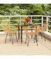 vidaXL 5 Piece Garden Dining Set Poly Rattan