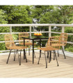 vidaXL 5 Piece Garden Dining Set Poly Rattan