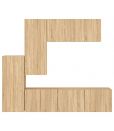 vidaXL 5 Piece TV Wall Units Sonoma Oak Engineered Wood