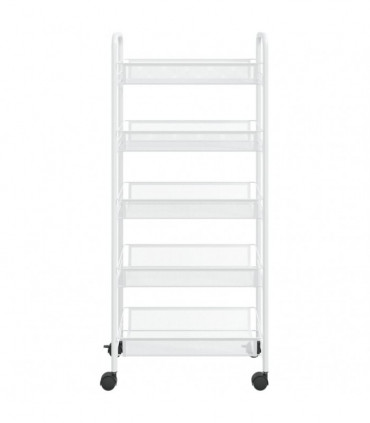 vidaXL 5-Tier Kitchen Trolley White 46x26x105 cm Iron