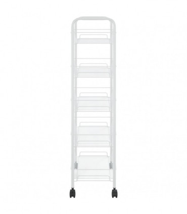 vidaXL 5-Tier Kitchen Trolley White 46x26x105 cm Iron