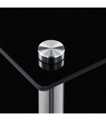 vidaXL 6-Tier Shelf Black 40x40x160 cm Tempered Glass