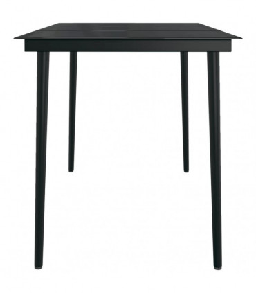 vidaXL 7 Piece Garden Dining Set Black