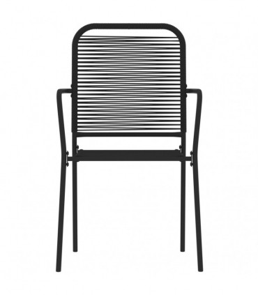 vidaXL 7 Piece Garden Dining Set Black