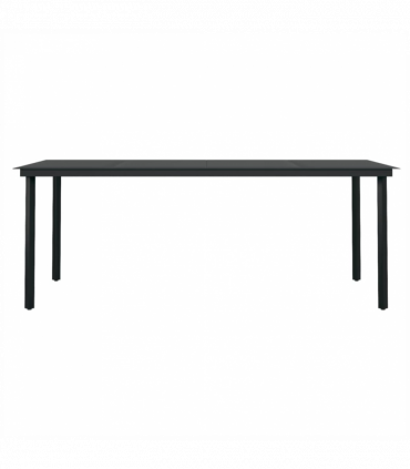 vidaXL 7 Piece Garden Dining Set Black