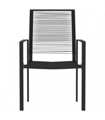 vidaXL 7 Piece Garden Dining Set Black