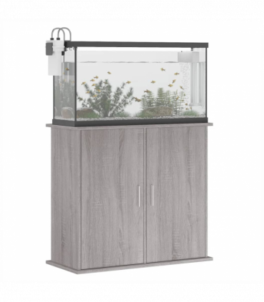 vidaXL Aquarium Stand Grey Sonoma 81x36x73 cm Engineered Wood