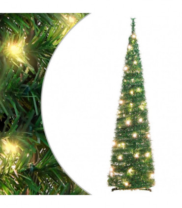 vidaXL Artificial Christmas Tree Pop-up 50 LEDs Green 120 cm