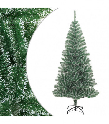 vidaXL Artificial Christmas Tree with Flocked Snow Green 240 cm