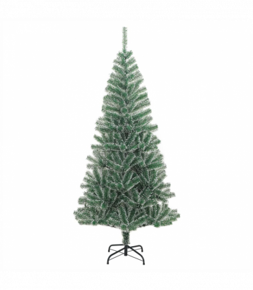 vidaXL Artificial Christmas Tree with Flocked Snow Green 240 cm