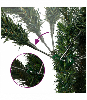 vidaXL Artificial Christmas Tree with Flocked Snow Green 240 cm