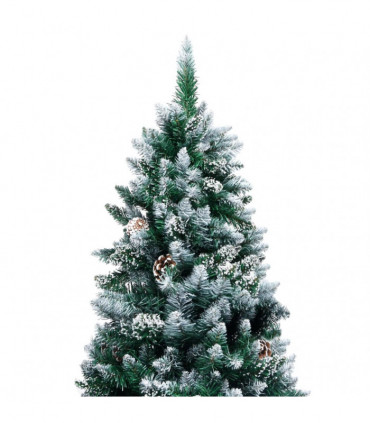 vidaXL Artificial Christmas Tree with Pine Cones and White Snow 240 cm