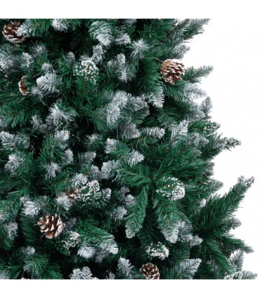 vidaXL Artificial Christmas Tree with Pine Cones and White Snow 240 cm