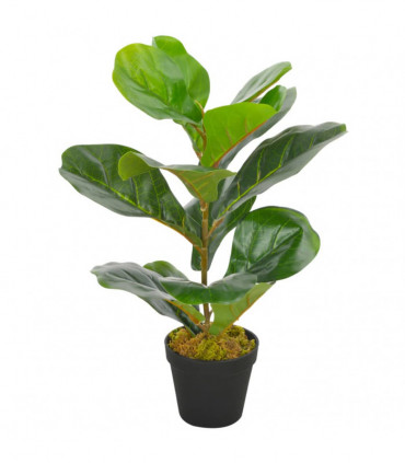 vidaXL Artificial Plant Fiddle Leaves with Pot Green 45 cm