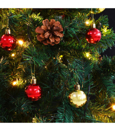 vidaXL Artificial Pre-lit Christmas Tree with Baubles Green 150 cm