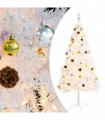 vidaXL Artificial Pre-lit Christmas Tree with Baubles White 180 cm
