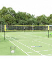 vidaXL Badminton Net Yellow and Black 600x155 cm PE Fabric