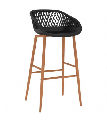 vidaXL Bar Chairs 2 pcs Black