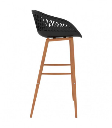 vidaXL Bar Chairs 2 pcs Black