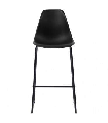 vidaXL Bar Chairs 4 pcs Black Plastic