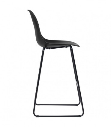 vidaXL Bar Chairs 4 pcs Black Plastic