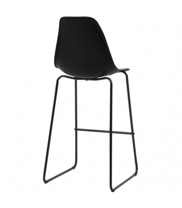 vidaXL Bar Chairs 4 pcs Black Plastic